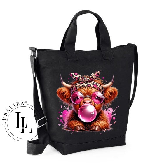 Shopper Tasche Umhänge und Tragetasche " Day LubaBag " Black