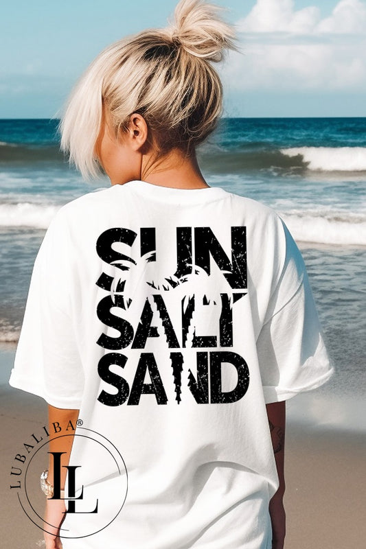 T-Shirt Weiss " SUN SALT SAND " Art.: DJG
