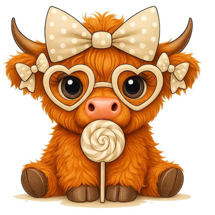 Motiv " Cow Highland Suzi Beige Lolly   " ArtNr.: DOF