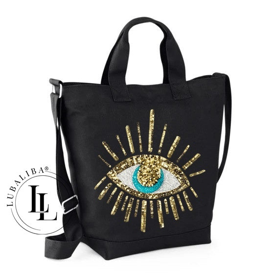 Shopper Tasche Umhänge und Tragetasche " Day LubaBag " Black