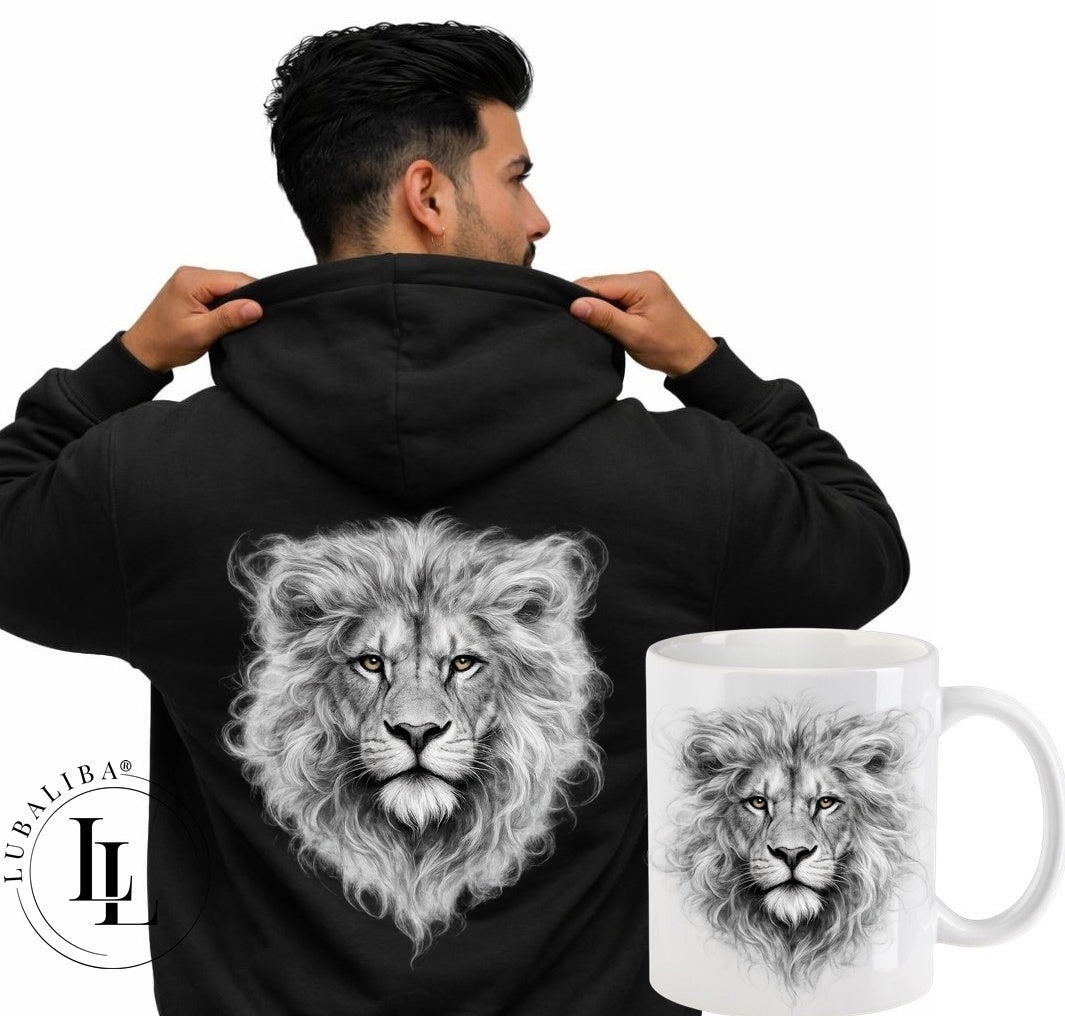 Unisex Hoodie Farbwahl "Black Lion " MotivNr.: DPG