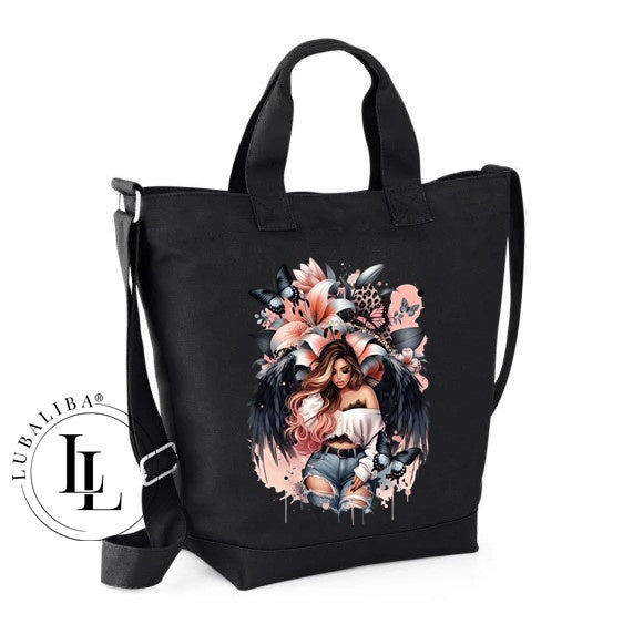 Shopper Tasche Umhänge und Tragetasche " Day LubaBag " Black