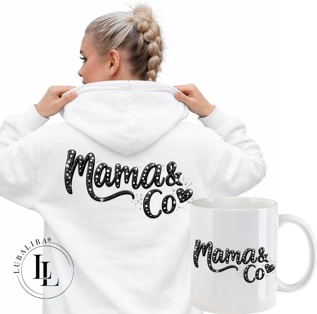 Unisex Hoodie Farbwahl " Mama & Co " MotivNr.: DPJ