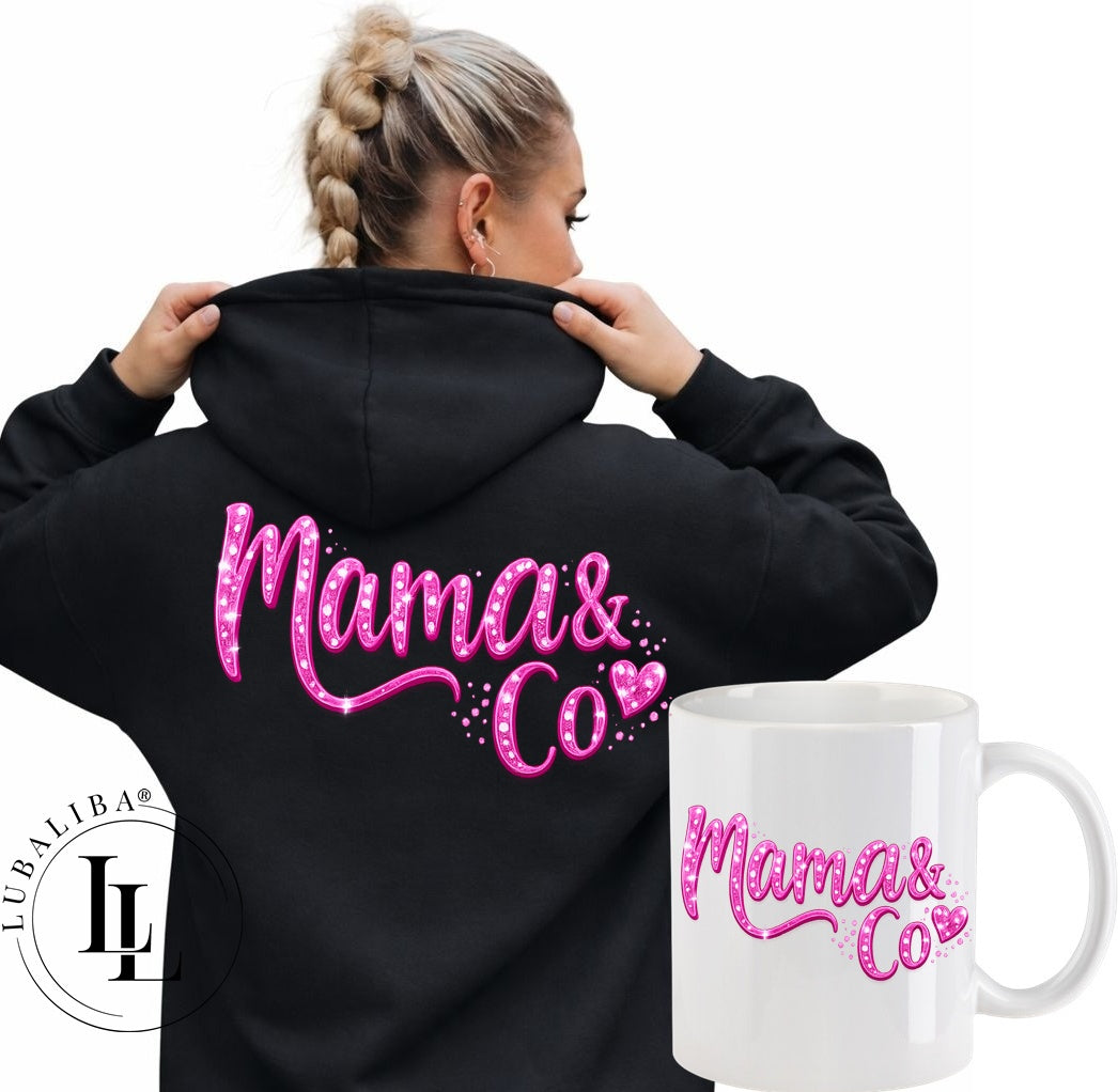 Unisex Hoodie Farbwahl " Mama & Co " MotivNr.: DPJ