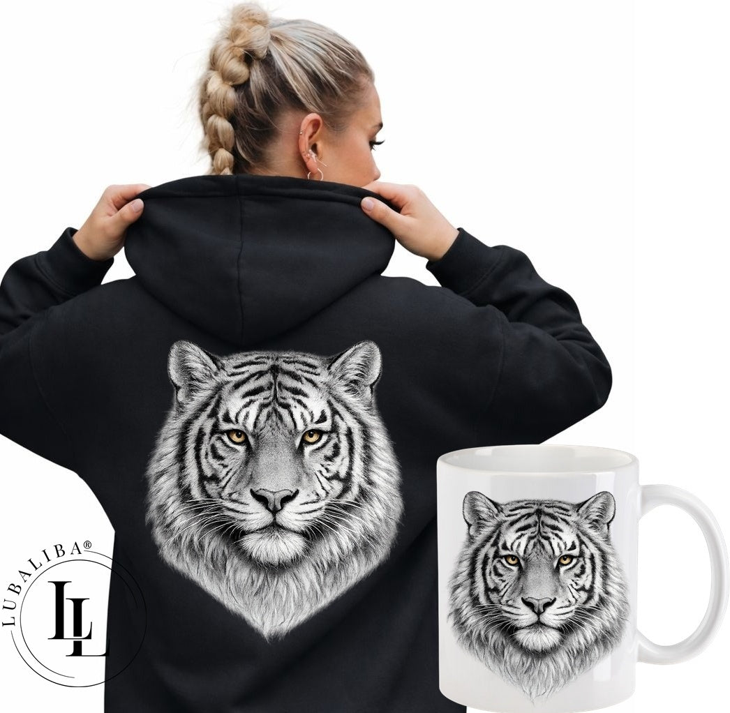 Unisex Hoodie Farbwahl " Black Tiger " MotivNr.: DPK