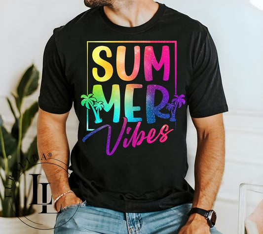 T-Shirt Schwarz " Summer Vibes " Art.: DSW