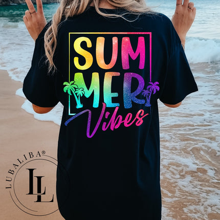 T-Shirt Noir "Summer Vibes" Art.: DSW 