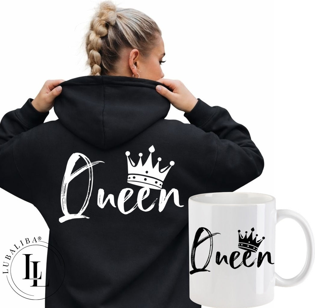 Unisex Hoodie Farbwahl " King / Queen" MotivNr.: HTR/DTS Paaroufit