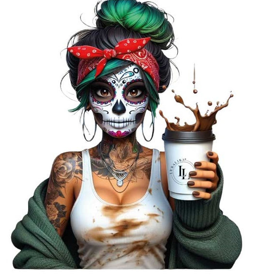 Motiv " Skull Coffee Girl " ArtNr.: DUQ