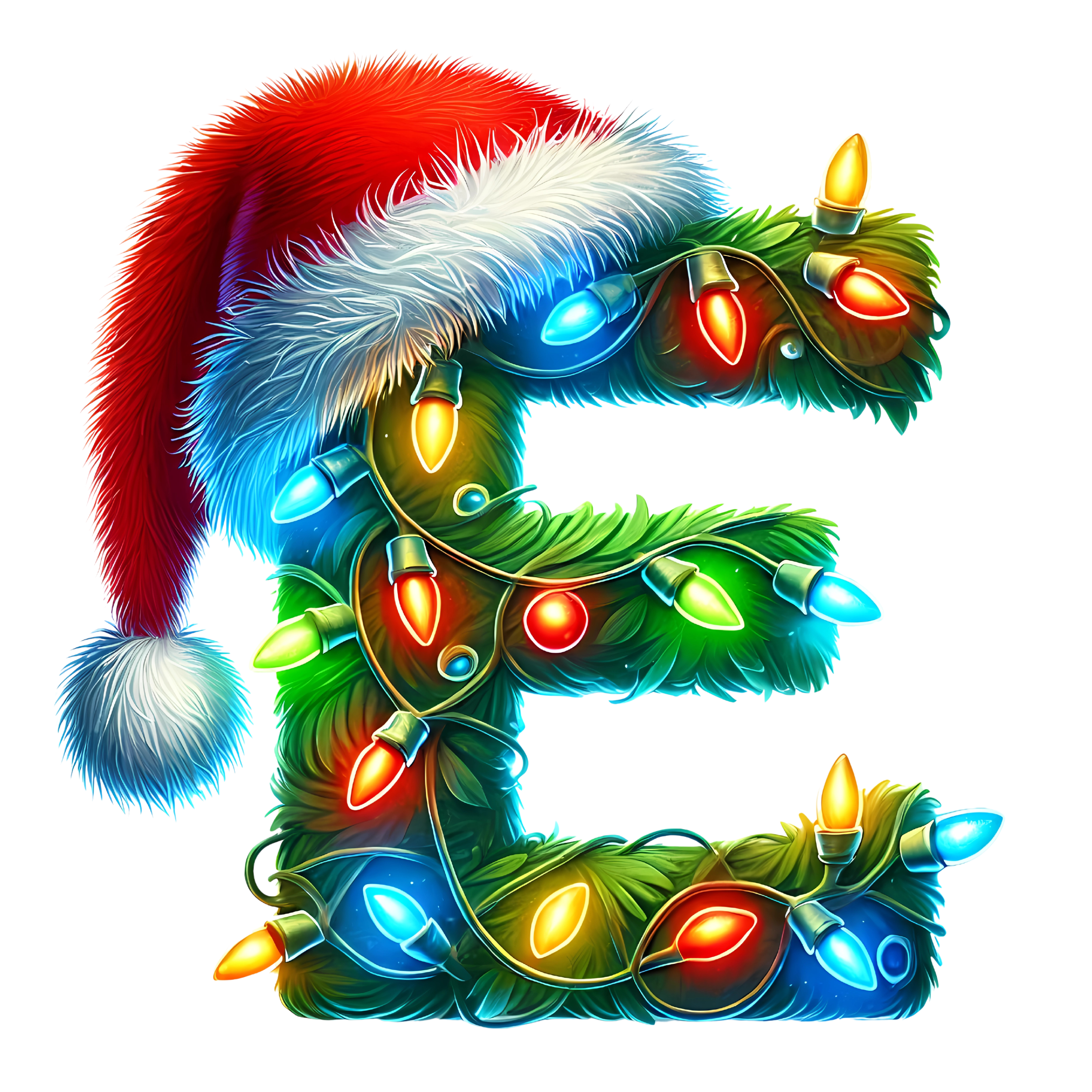 Motive " Christmas  BUCHSTABEN Grün " Buchstaben Auswahl für Druck