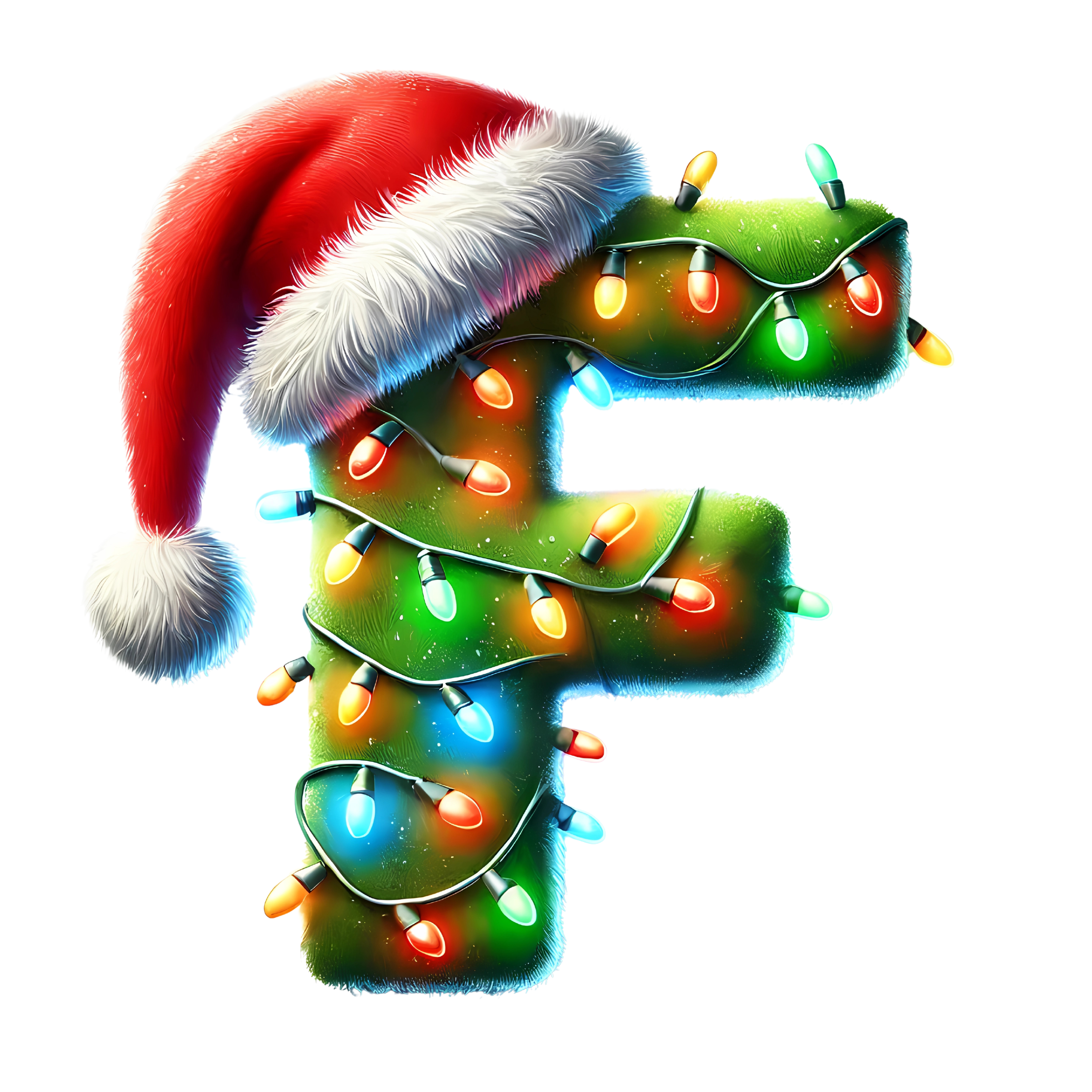 Motive " Christmas  BUCHSTABEN Grün " Buchstaben Auswahl für Druck