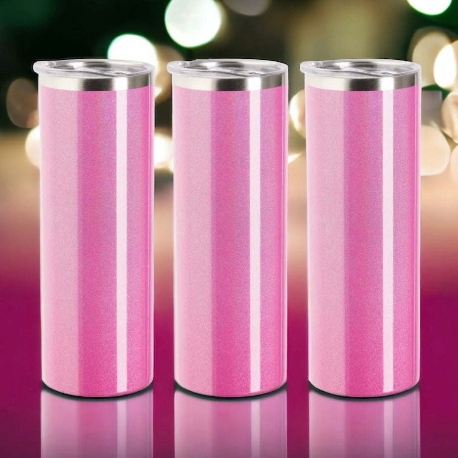 Edelstahl  TUMBLER Pink/Glitter