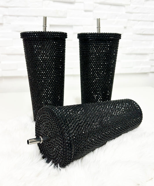 LUBALIBA® STRASS EDELSTAHL/THERMOBECHER-SCHWARZ
