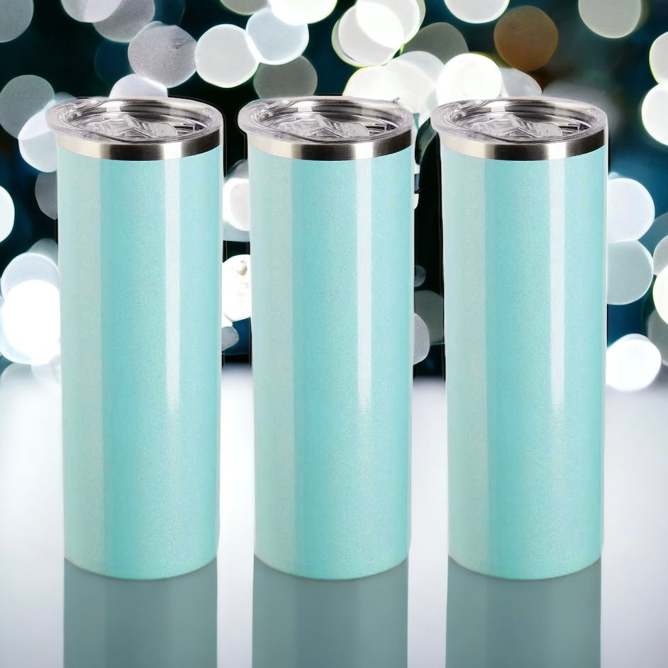 Edelstahl  TUMBLER Türkis-Mint/Glitter
