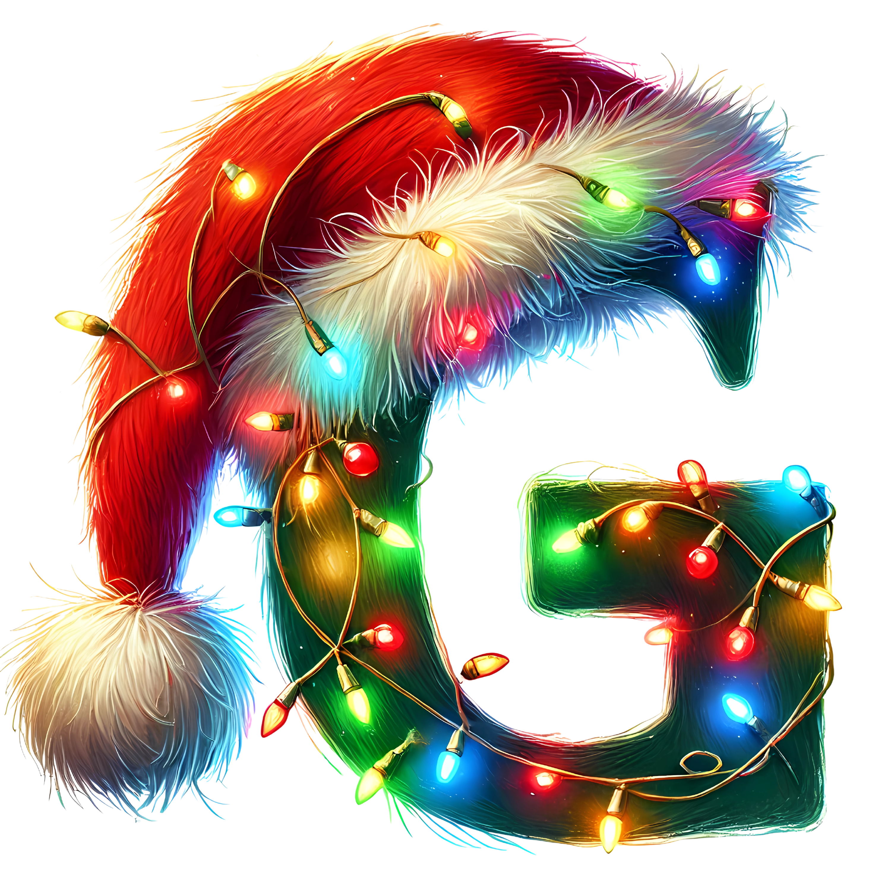 Motive " Christmas  BUCHSTABEN Grün " Buchstaben Auswahl für Druck