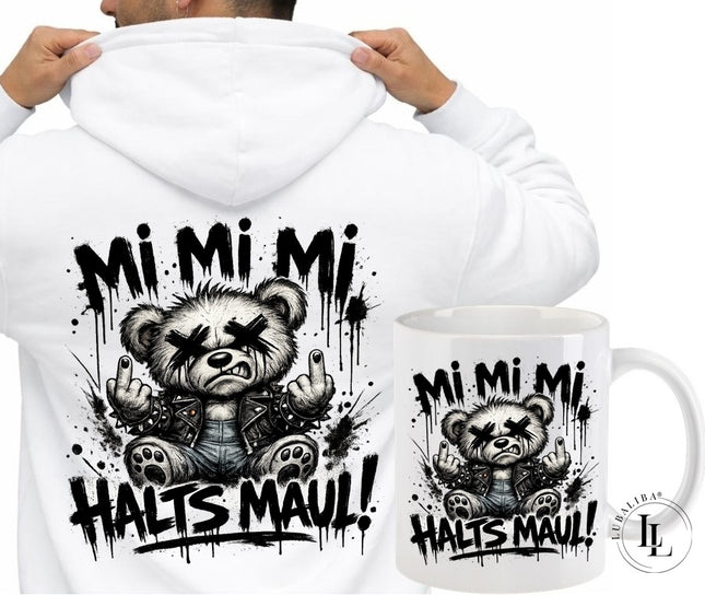 Unisex Hoodie Mano Bear Mi Mi Mi Motiv Art.: HAI