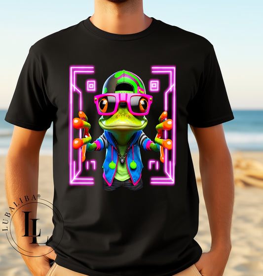 T-Shirt Schwarz " Disco Frog " Art.: HFF