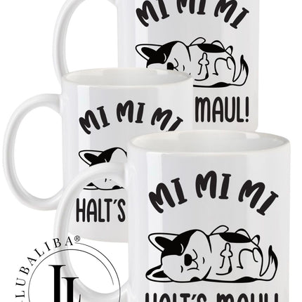 Mi Mi Mi... Tasse en céramique pour chien Motif : HHH