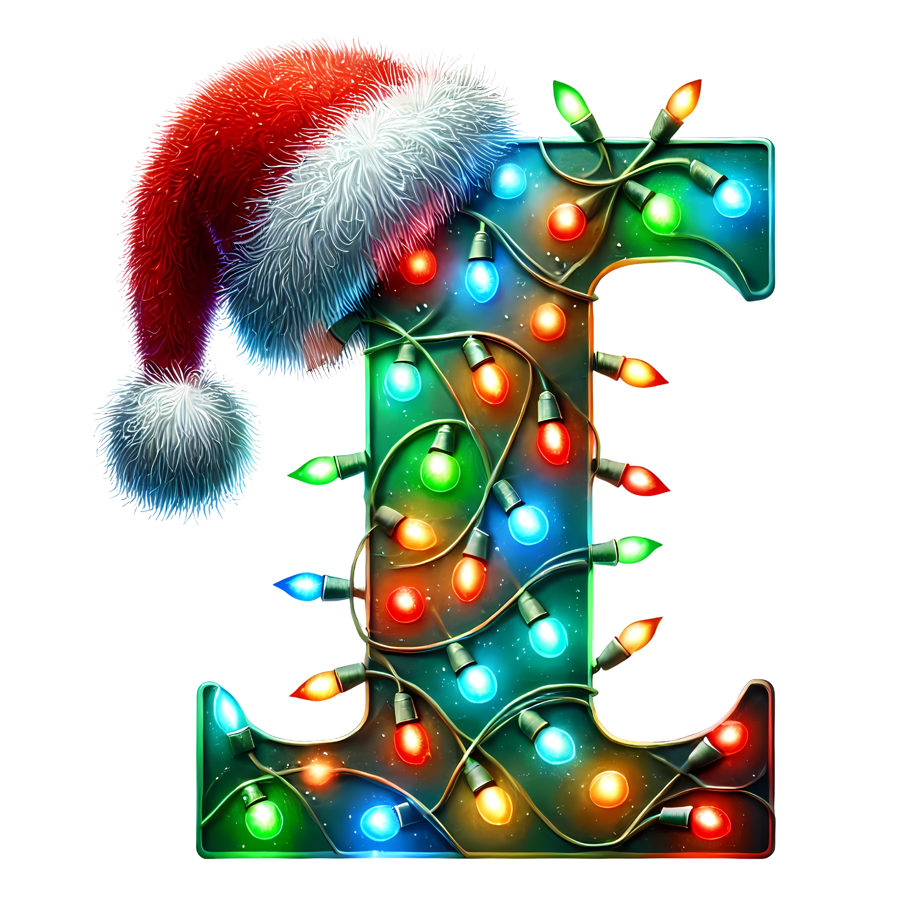 Motive " Christmas  BUCHSTABEN Grün " Buchstaben Auswahl für Druck