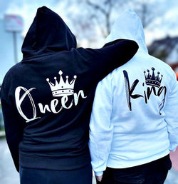 QUEEN UNISEX HOODIE WEISS