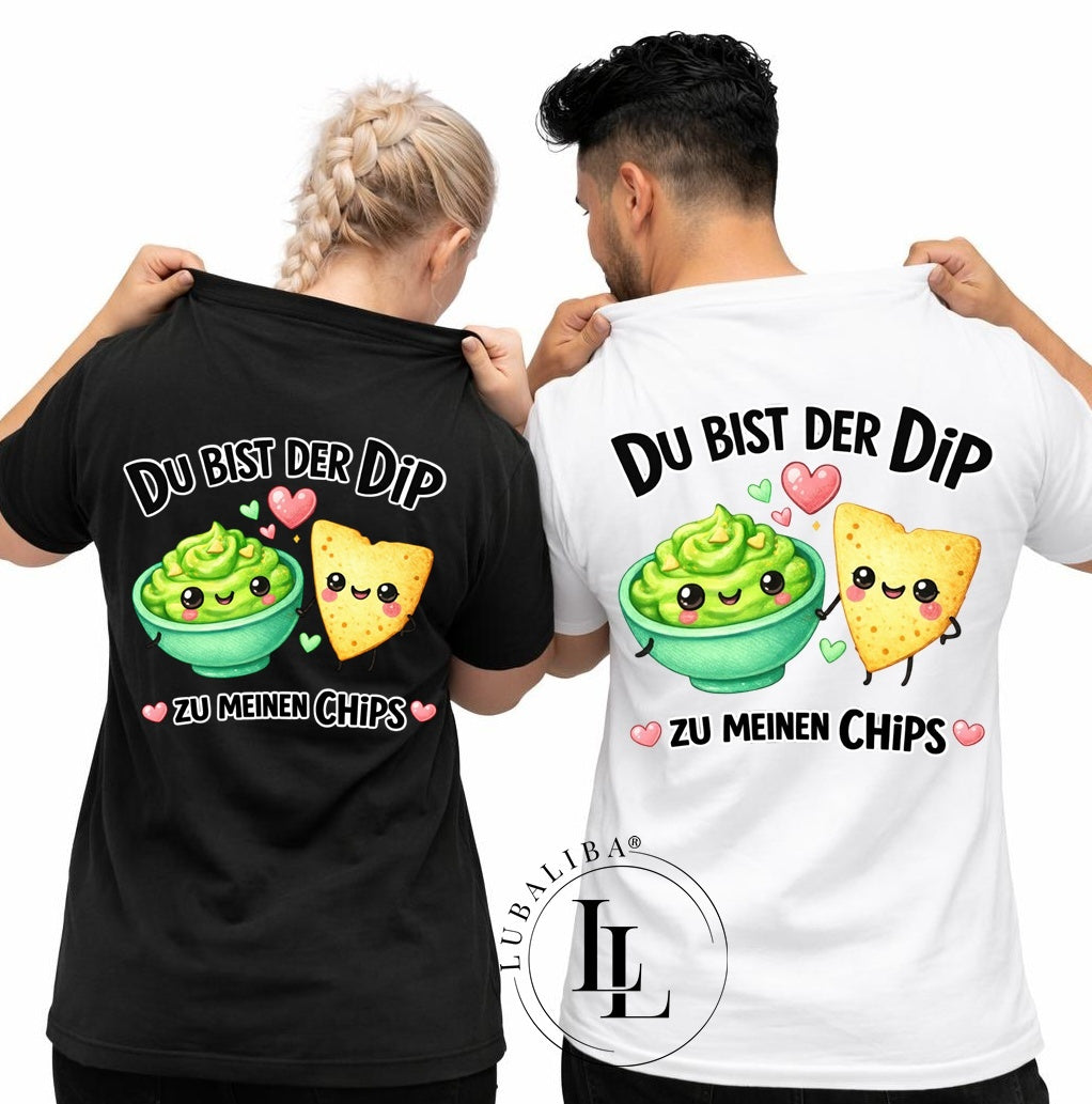 Unisex T-Shirt Farbwahl Snackies - mit du bist der Dip "LFD"