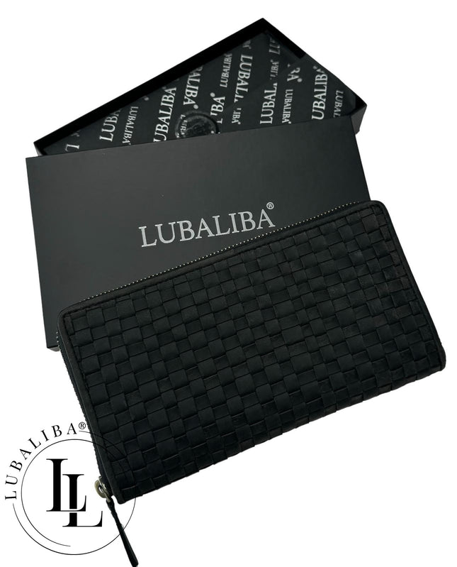 Portefeuille Lubaliba "Sienna" en cuir véritable