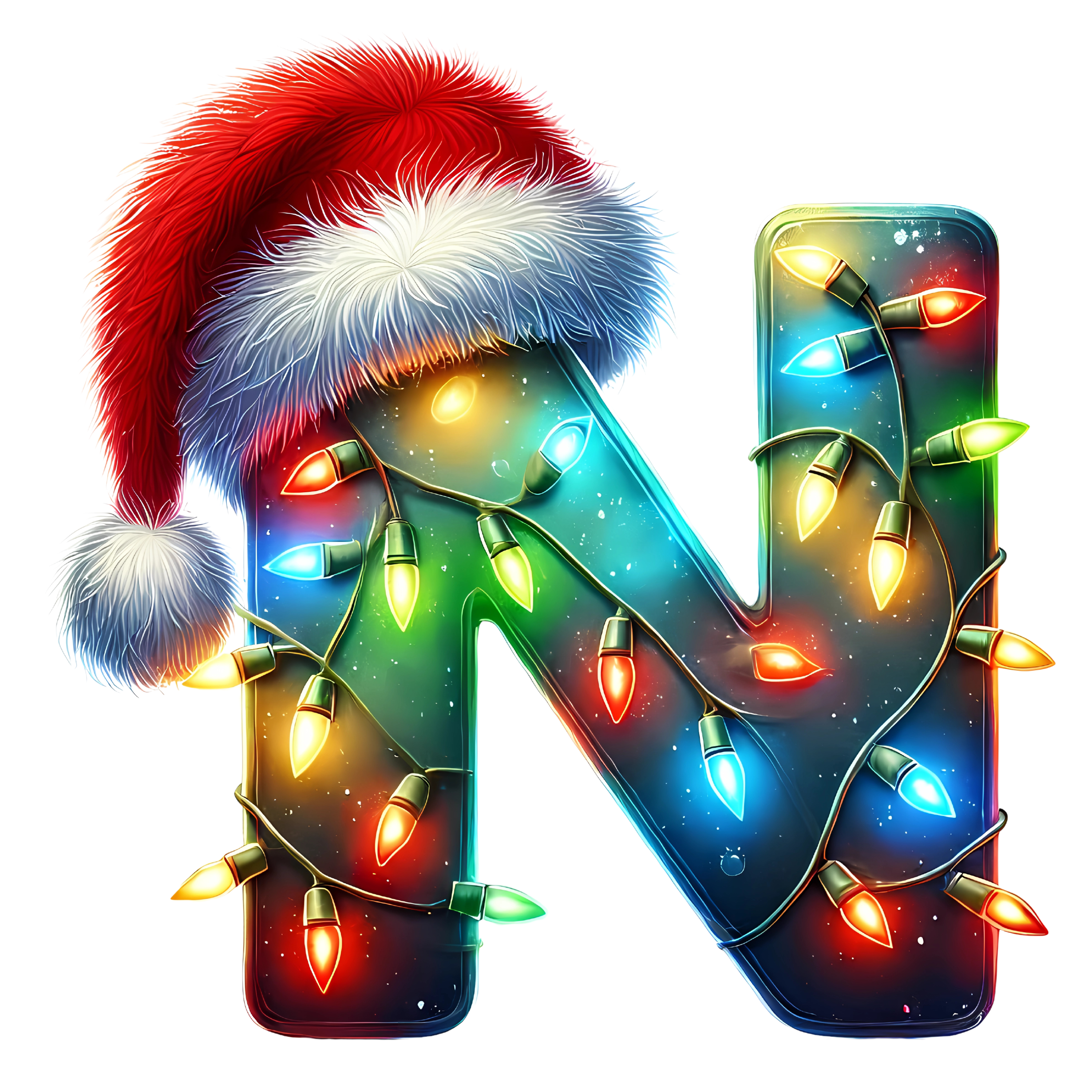 Motive " Christmas  BUCHSTABEN Grün " Buchstaben Auswahl für Druck