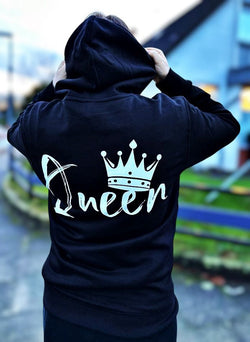 QUEEN UNISEX HOODIE HELLGRAU