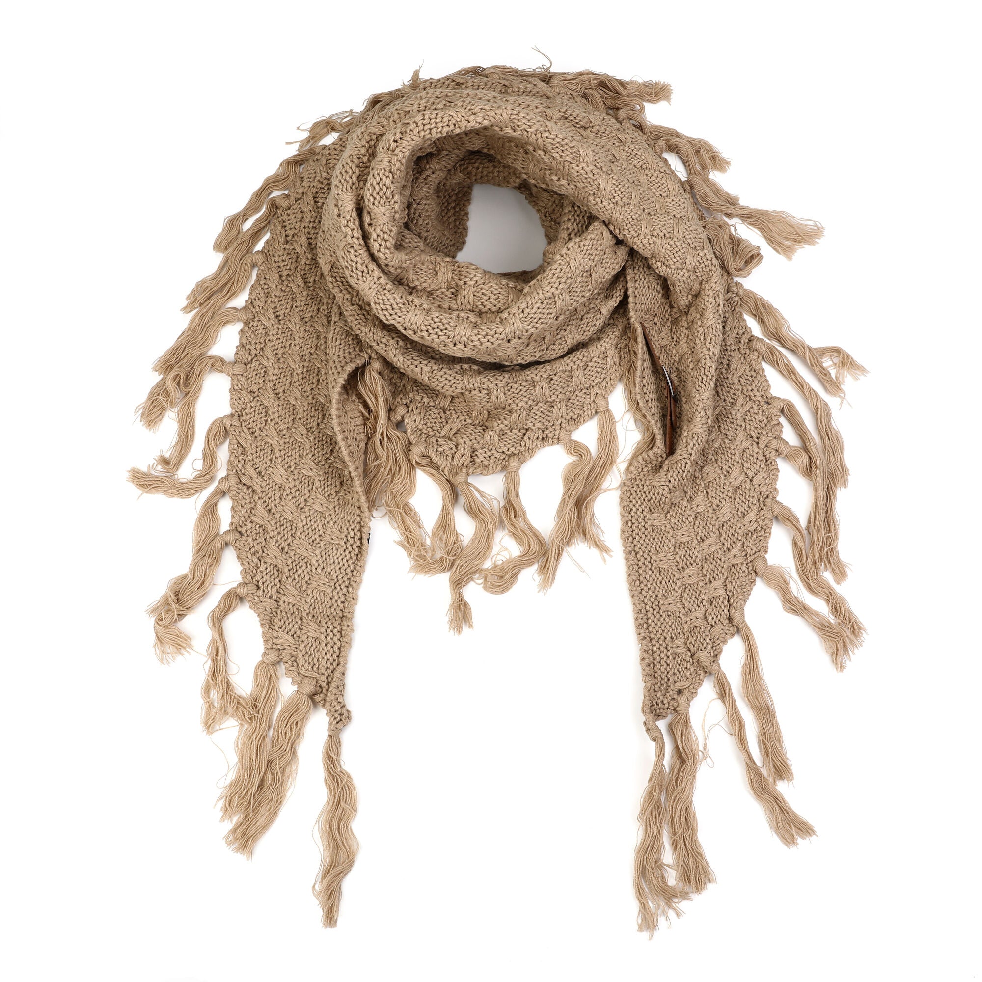 Dreieckstuch / Schal mit Fransen SHAGGY – Farbwahl