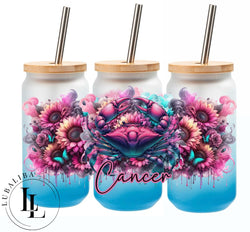Glas " Cancer - Krebs " Sternzeichen ArtNr.: STF
