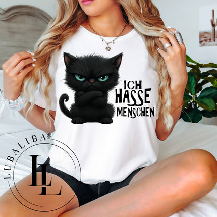 T-Shirt Weiss " Ich Hasse Menschen " ArtNr.: TCL