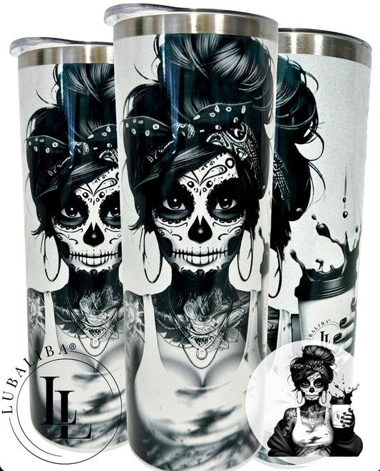 THERMO TUMBLER " Shadow Skull Coffee Girl " ArtNr.: DQUS