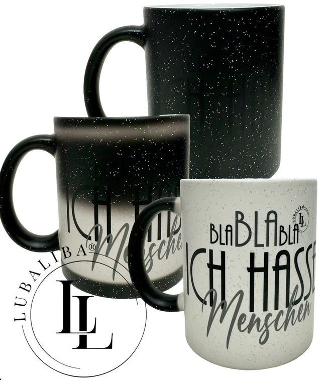 Zaubertasse Bla Bla Bla Ich Hasse Menschen Tasse Tasse Keramik