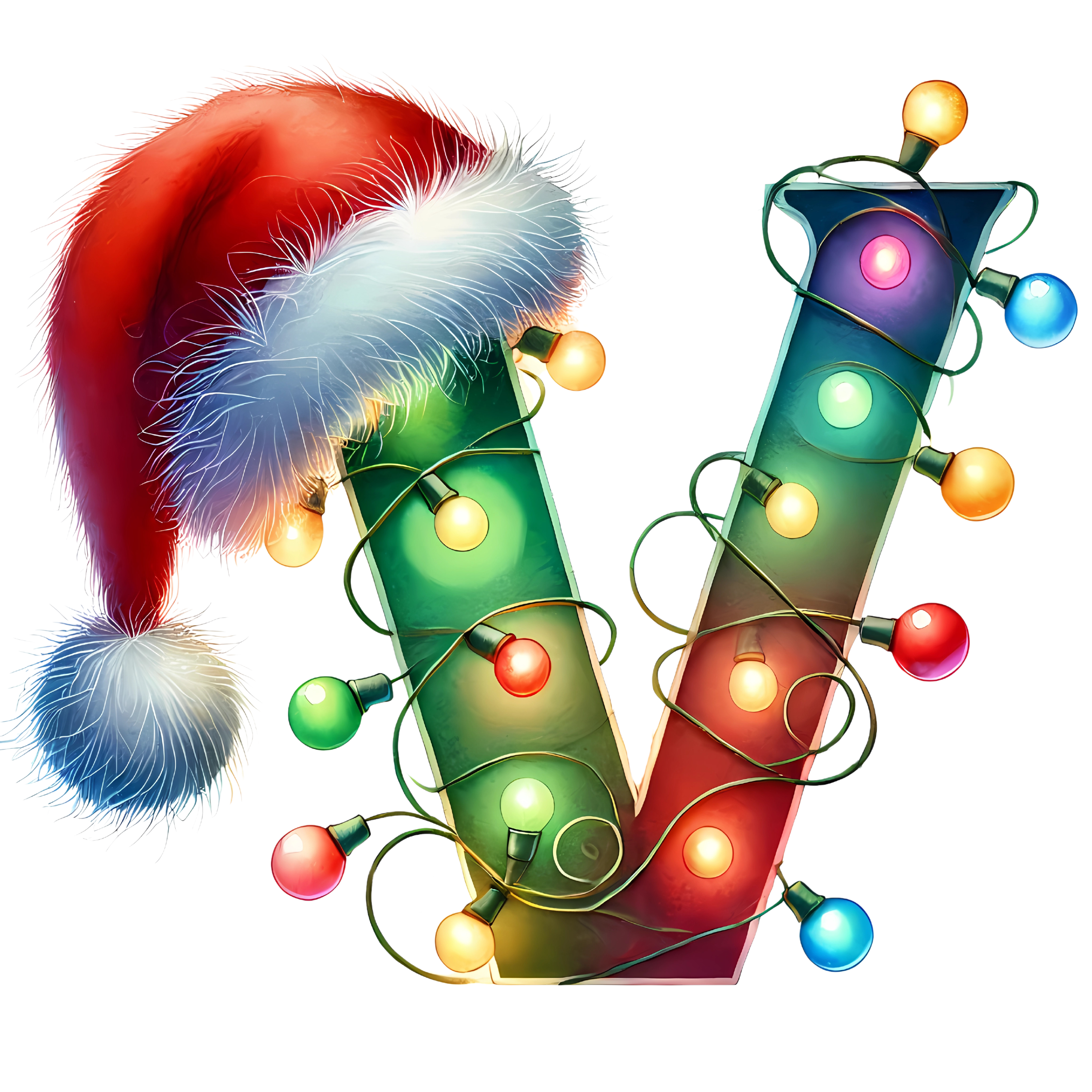 Motive " Christmas  BUCHSTABEN Grün " Buchstaben Auswahl für Druck