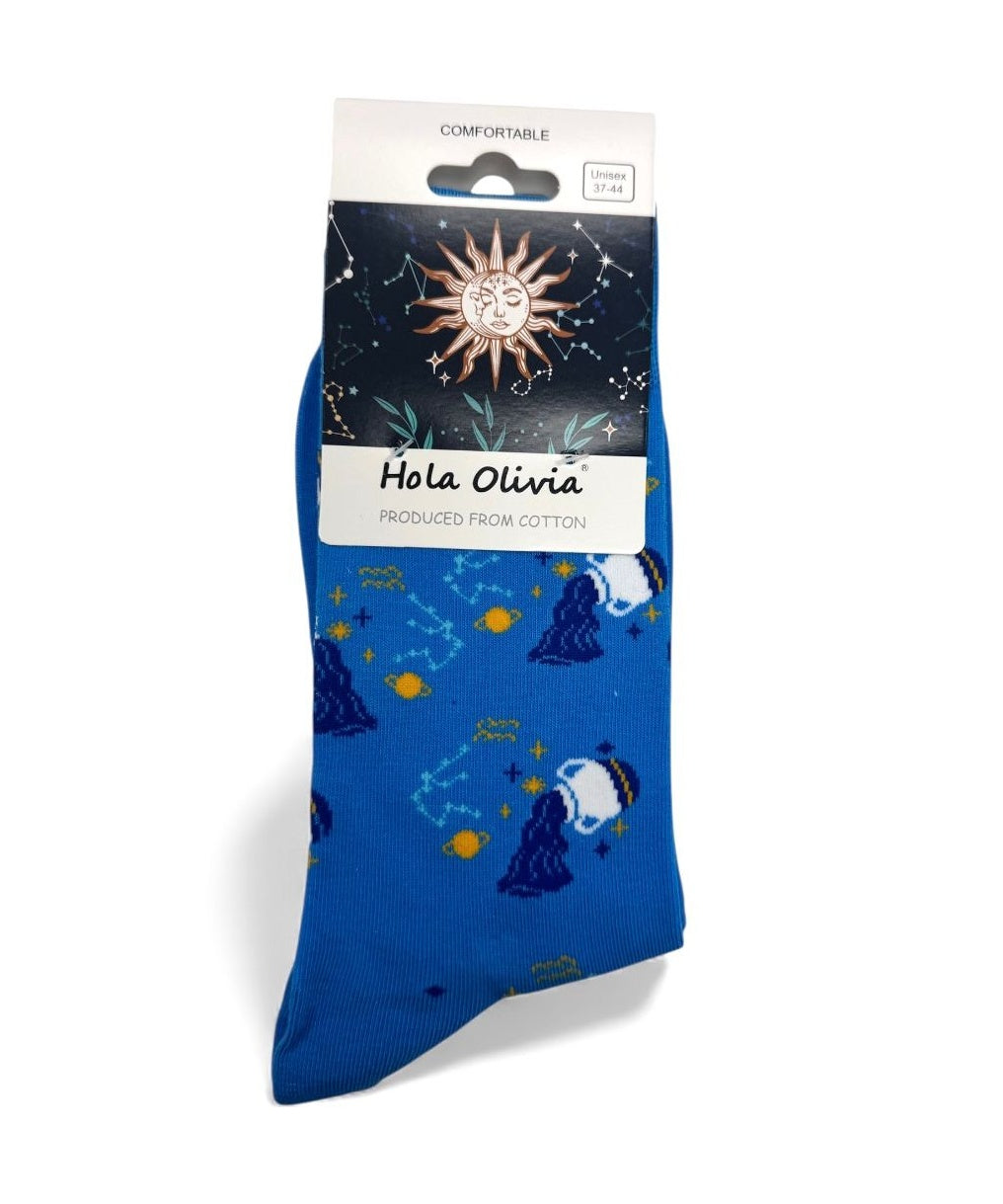 Socken - Weihnachtssocken - Sternzeichensocken - Unisex (Gr. 36-43)
