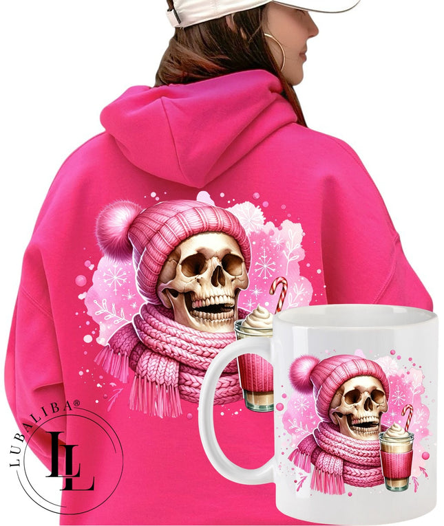 Hoodie Pink + Tasse " Winter Skull Pink " ArtNr.: WXA