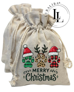 Jutesack Jutesäckchen " CHRISTMAS GLITTER TIS THE SEASON " ArtNr.: WXN