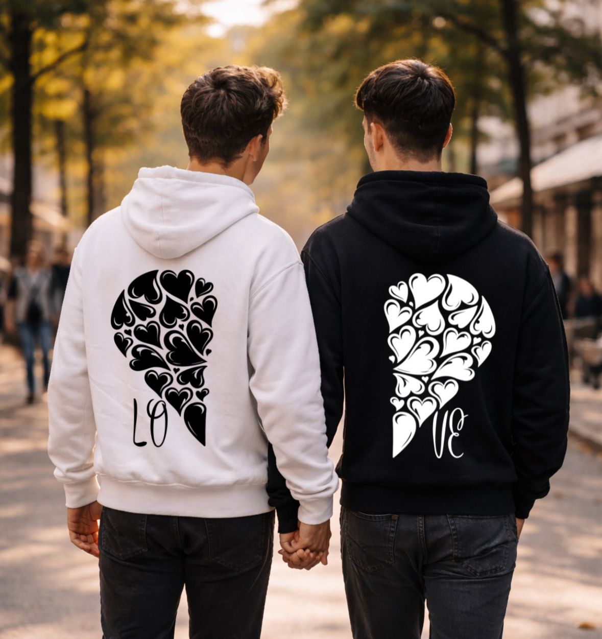 Unisex Hoodie Farbwahl " LOVE " Paaroufit