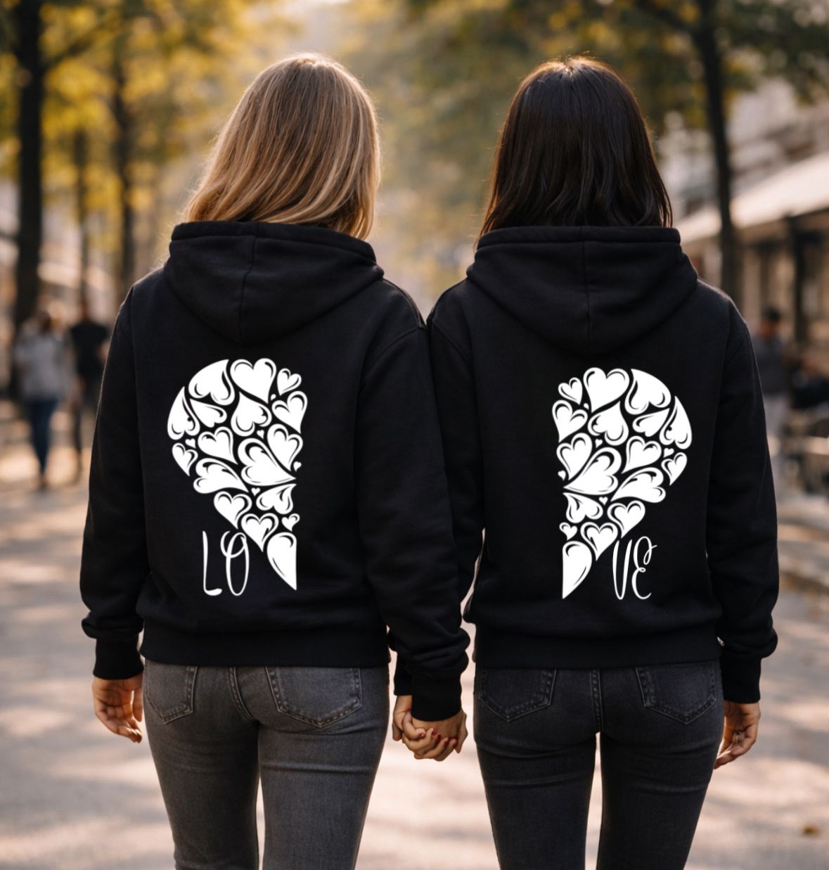 Unisex Hoodie Farbwahl " LOVE " Paaroufit