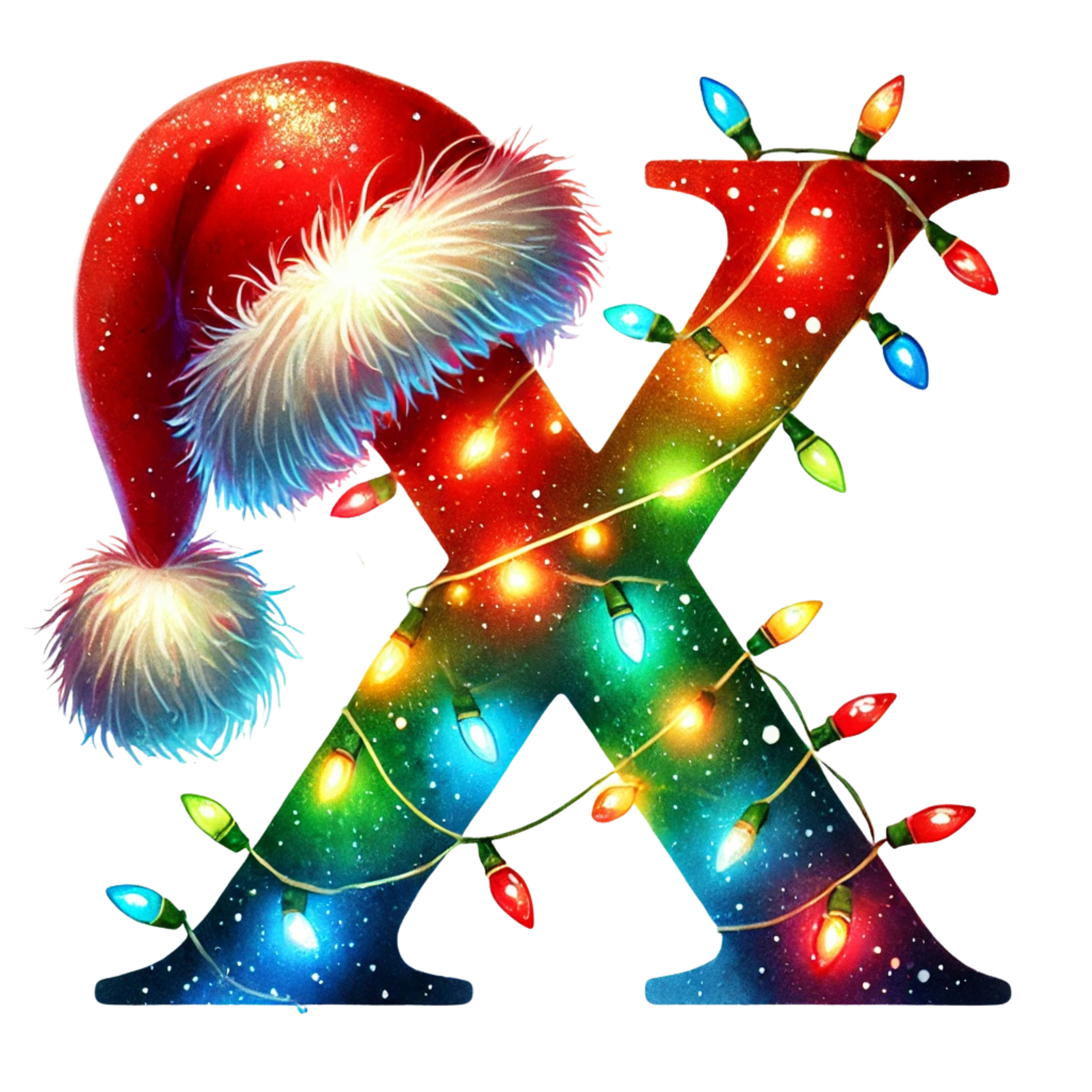 Motive " Christmas  BUCHSTABEN Grün " Buchstaben Auswahl für Druck