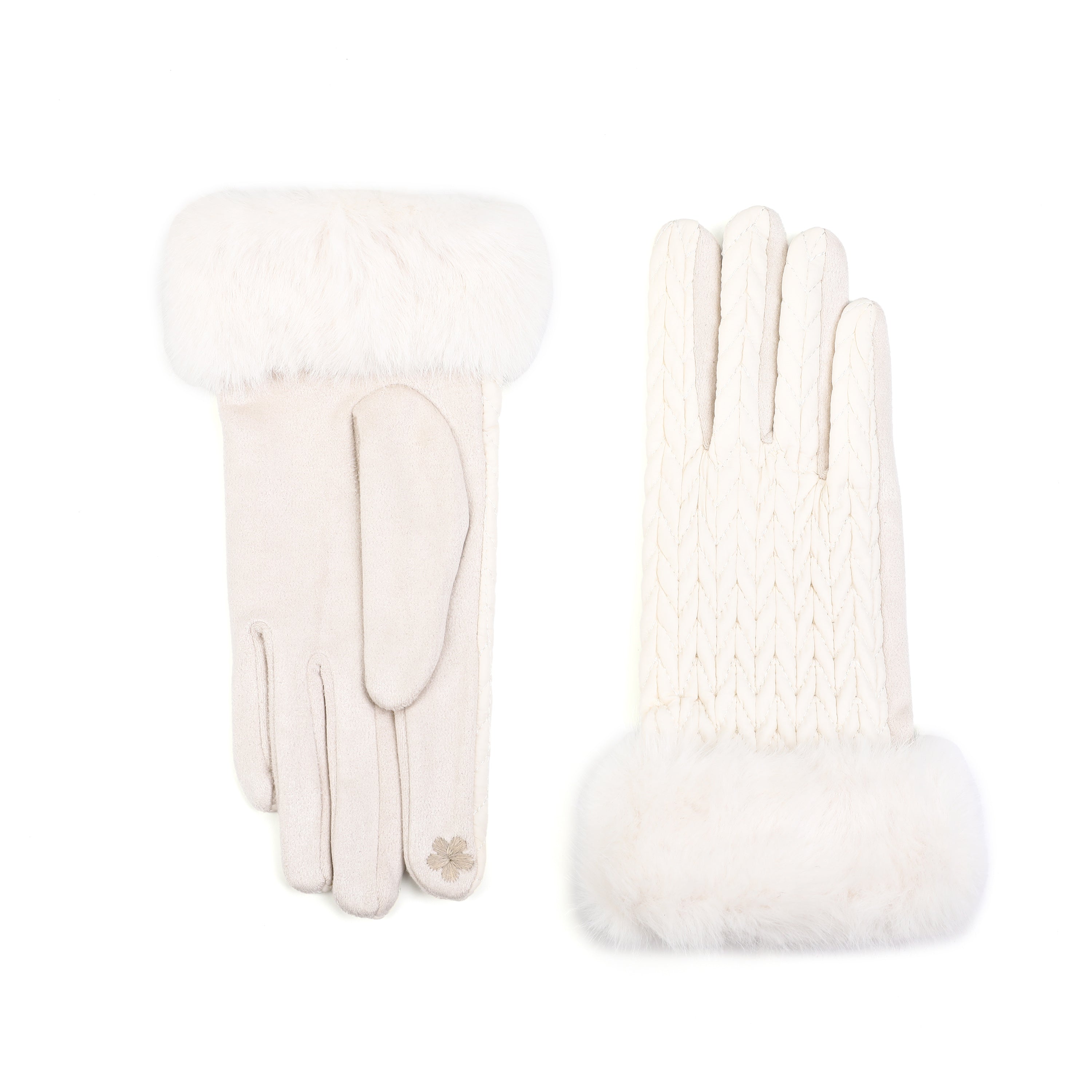 Elegante Winterhandschuhe mit Kuschellfell  - Farbwahl