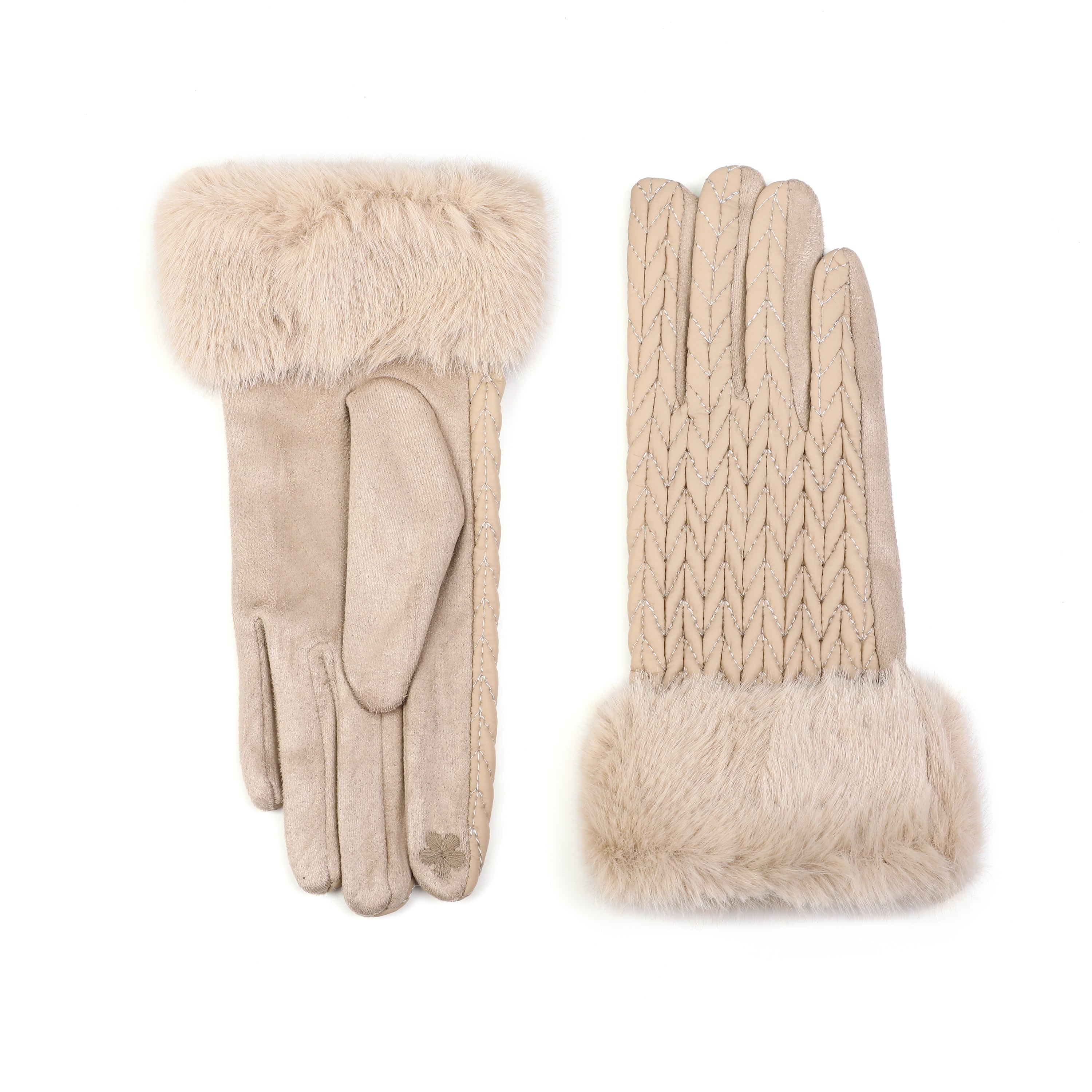 Elegante Winterhandschuhe mit Kuschellfell  - Farbwahl