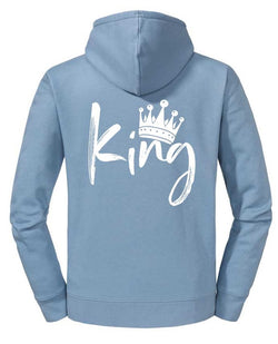 KING UNISEX HOODIE PASTELLBLAU