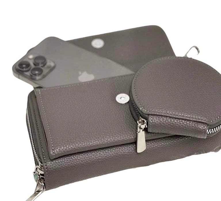 PERMA- SERIES Stylische Handytasche Portemonnaie 3 in 1 Umhängetasche in 19 Farben