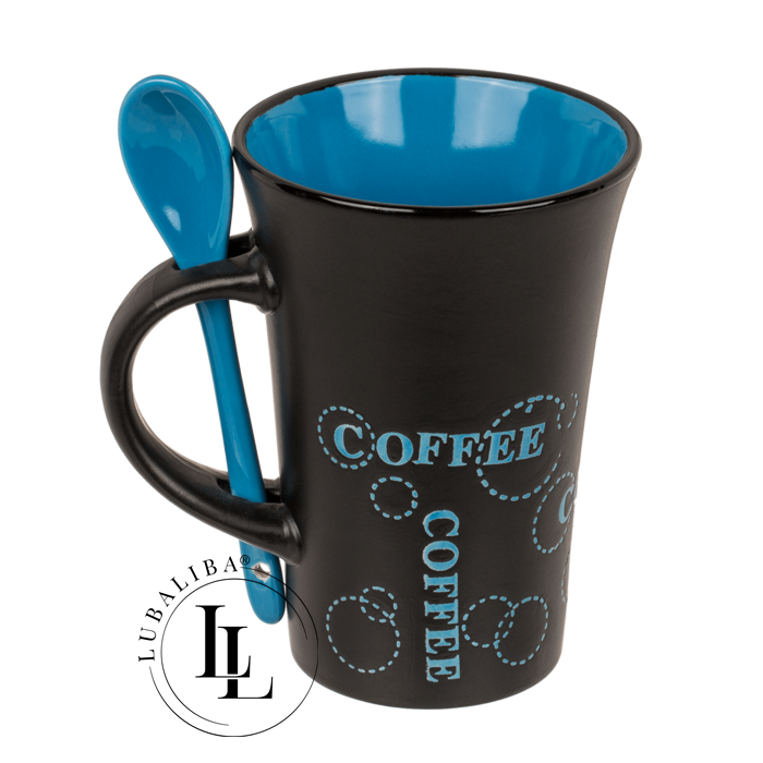 Coffee Tasse mit Löffel - Farbwahl