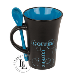 Coffee Tasse mit Löffel - Farbwahl