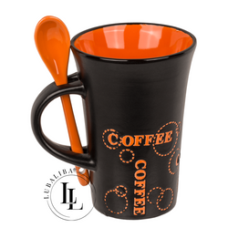 Coffee Tasse mit Löffel - Farbwahl