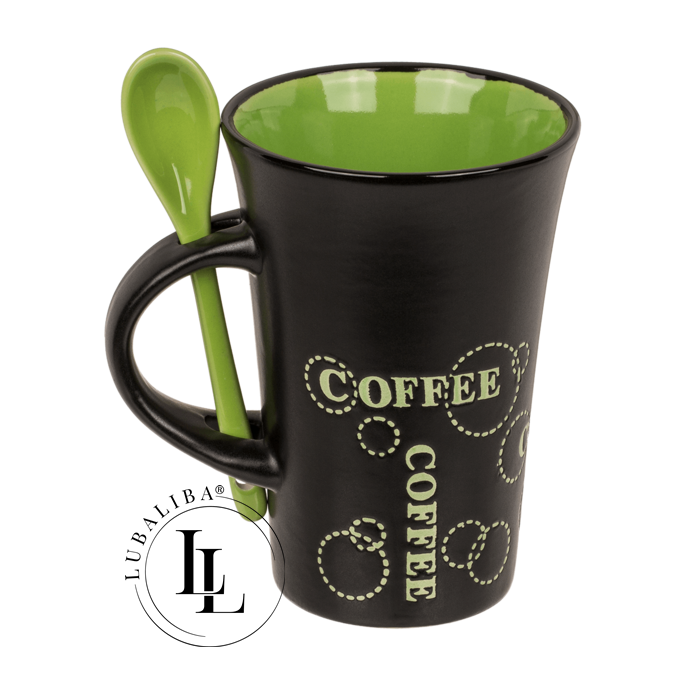 Coffee Tasse mit Löffel - Farbwahl