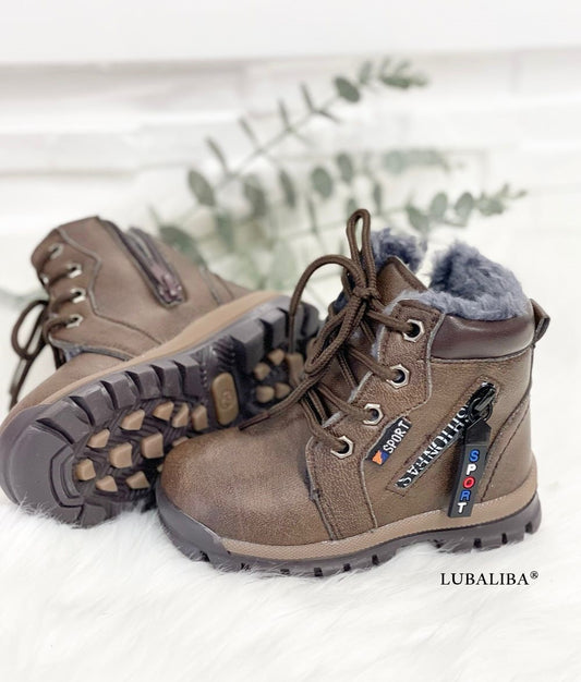 Winter Boy/Braun Kinderschuhe Boots gefüttert