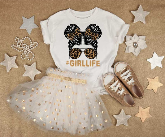 T-Shirt #GIRLLIFE Mädchen/weiß